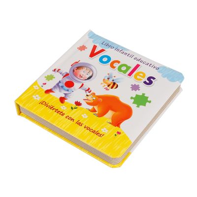 كتب دراسية للأطفال مقاس 8 × 8 بوصة مخصصة للوحة OEM مع طباعة ملونة كاملة ملزمة بشكل دائم